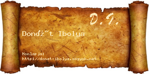 Donát Ibolya névjegykártya