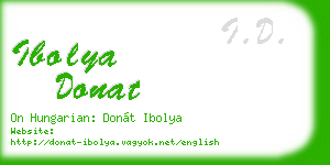 ibolya donat business card
